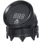 Resim 52mm Siyah Otomobil Yağ Sıcaklığı Göstergesi - C/ F Çift Gösterim, Mavi Led Işık, Aşırı Sıcaklık Alarmı, 12v Evrensel Uyumlu 