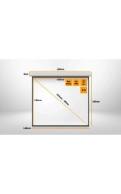 Resim LiteOut LO160M 160x160 cm Motorlu Kumandalı Projeksiyon Perdesi 
