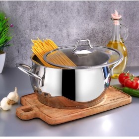 Resim Polo Chef Proline Paslanmaz Çelik Derin Güveç Tencere Kapaklı 24 cm 