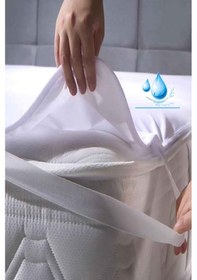 Resim Evony 70x130 Cm Köşe Lastikli Sıvı Geçirmez Pamuk Bebe Alezi Beyaz 