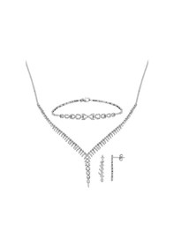 Resim Bilezikci Elizabeth 14 Ayar Beyaz Altın Düğün Seti 