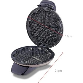 Resim Metalik Bej Waffle Makinesi A319-07, Şık ve Pratik Mutfak Arkadaşı 