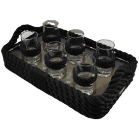 Resim Shot Bardaklı Tepsi | Siyah 