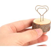 Resim Wezone 10 Adet Doğal Ahşap Kalp Klasörü - Ev Dekorasyonu, Kartvizit Ve Fotoğraf Tutucu - Geri Tarz, Sağlıklı Ve Dayanıklı 