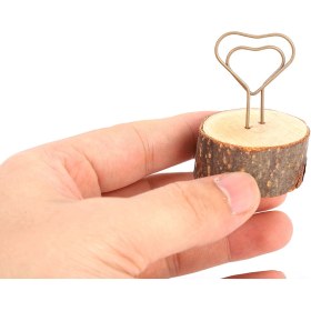 Resim Wezone 10 Adet Doğal Ahşap Kalp Klasörü - Ev Dekorasyonu, Kartvizit Ve Fotoğraf Tutucu - Geri Tarz, Sağlıklı Ve Dayanıklı 