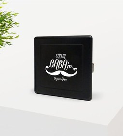 Resim Kişiye Özel Canım Babam Tasarımlı Siyah Metal Sigara Tabakası-8 