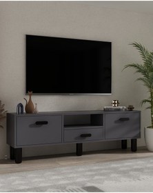 Resim 1327dropct-64 Tv Sehpası Antrasit-siyah Antrasit-siyah 