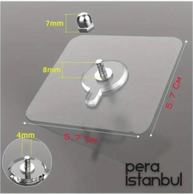 Resim 6 Adet Süper Güçlü Şeffaf Vidalı Çerçeve Askısı Resim Kancası Kendinden Yapışkanlı Şeffaf Yapışkan 