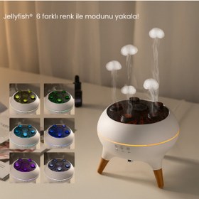 Resim NEFFO Esansiyel Yağ Difüzörü 250ML Soğuk Sis Difüzörü Denizanası Sis Volkan Gece Lambası Büyük Sis Hacmi 