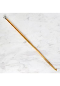 Resim Abarta 5,0mm Renkli Metal Gagalı Örgü Şiş Tunus Tığ 25cm- Sarı 1 Adet 