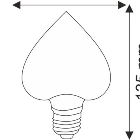 Resim Helios 6W Rustik Kalp Günışığı LED Ampül 