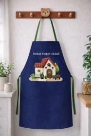 Resim Ays Home Ev Desen Lacivert Mutfak Önlüğü Lacivert 