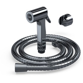 Resim İZ YAPI Consolatus El Tahareti– Krom | Paslanmaz Çelik Hortumlu | Duvar Askılı | Shut-Off 