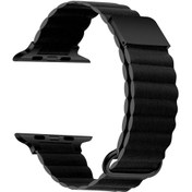 Resim ​​​Watch 42mm Uyumlu KRD-78 PU Deri Kordon Strap Kayış CLO- Siyah 
