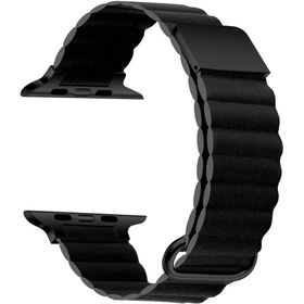 Resim ​​​Watch 42mm Uyumlu KRD-78 PU Deri Kordon Strap Kayış CLO- Siyah 