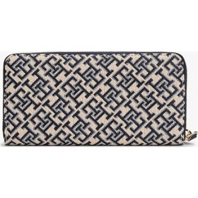 Resim Tommy Hilfiger Th Jacquard Lrg Za Kadın Mavi Cüzdan Aw0aw17478dw6 MAvi 