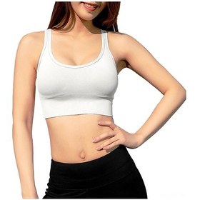 Resim Reedark Kadınlar İçin Nefes Alabilir Spor Sütyeni - Yoga, Koşu Ve Fitness İçin Destekli Kolsuz Atlet Beyaz 