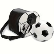 Resim 2024 Yeni Futbol Topu Şekilli Omuz Çantası, PU Malzeme, Tüm Yaşlar için Evrensel Uyumluluk Spor Topu Taşıyıcısı, Noel Festivali Hediyesi - Tek Strap Çapraz Vücut Futbol Tasarım Çantası 