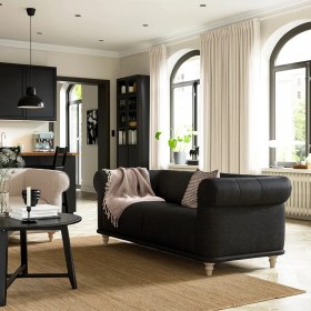 Resim IKEA Antrasit Modern Kanepe - 2'li Kanepe 