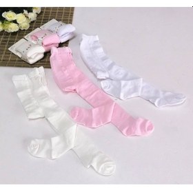 Resim Aykor Tekstil Pamuku Bebek Külotlu Çorap 3 Adet Asorti 