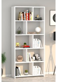 Resim Moonlife London Kitaplık Beyaz 