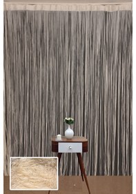 Resim Düz İp Perde 180 Cm En 280 Cm Boy Krem Renk Hazır İp Perde Krem 