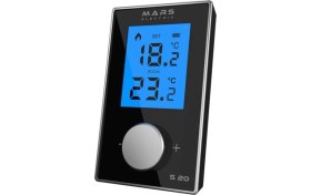 Resim Mars S20 Siyah Kablosuz Oda Termostatı 