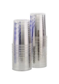 Resim 20 Oz 600 Ml Tek Kullanımlık Esnek Şeffaf Dereceli Plastik Karıştırma Kapları 