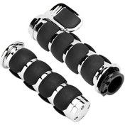 Resim Dream011 7/8" 22mm Siyah Kaymaz Motosiklet Tutacakları Gaz Kumanda Destekli Harley Yamaha 