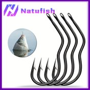 Resim 50 adet Natufish Otomatik Flip Balıkçılık saç tokası - Bass ve Carp için Yüksek Karbon Çelik saç tokası, Su Ürünleri Aksesuarları Siyah ve Mor Tasarım ile, Bağımsızlık Günü ve Ramazan için İdeal, Balıkçılık Ekipmanları, Şık Tasarım, Dayanıklı Yapı 