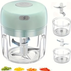 Resim 250ml Kapasiteli Elektrikli Mini Sarımsak Doğrayıcı, USB Et Kıyma Makinesi ve Sarımsak Ezici. Zencefil ve Sebzeleri Ezmek İçin Sağlam Bir Araç, Güvenlik Anahtarı ve Kalınlaştırılmış Tasarım Özellikleri ile 