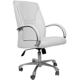 Resim Ads Beyaz Deri Çalışma Koltuğu Beyaz 