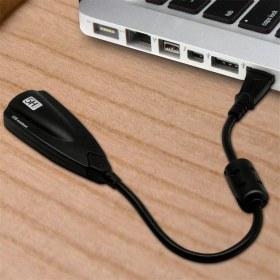 Resim aogo Kablolu Usb Ses Kartı 5Hv2 Sound Tak Kullan Kulaklık Mikrofon Çıkışı Harici Ses kartı 