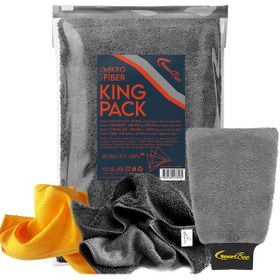 Resim SmartBee Kingpack Mikrofiber Oto Yıkama Bezi Antrasit 