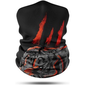 Resim Dair Kaplan Desenli Motosiklet Bandana Boyunluk Outdoor Balaklava 