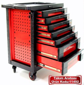 Resim Worldforce 7 Çekmeceli Takım Dolabı Profesyonel Boş Takım Dolabı 