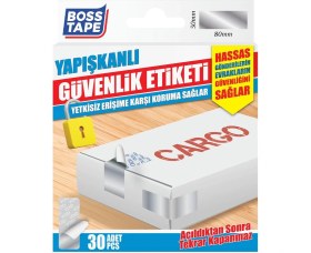 Resim Boss Tape Yapışkanlı Açıldığından İz Bırakan Güvenlik Etiketi 30 Adet 