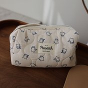 Resim Miucatch Sevimli Karikatür Kedi Kozmetik Çantası - Hafif, Taşınabilir Seyahat Tuvalet Organizatörü Kadınlar İçin, Moda Polyester Makyaj Çantası 