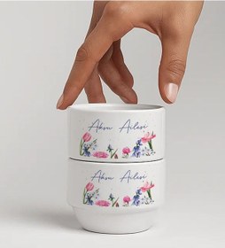 Resim Bk Gift Kişiye Özel İsimli Çiçek Tasraımlı 2li Çerezlik Kase-2, Yeni Ev Hediyesi Önerileri, Misafir Sunum Ürünü, Çay Yanı Kase Kobitmeyencom34769 Bk G 
