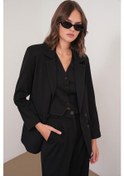 Resim 4745 Kadın Oversize Blazer Ceket Siyah Siyah 