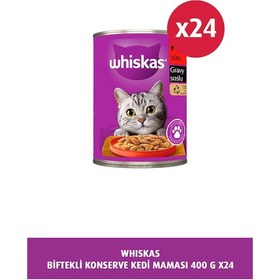 Resim Whiskas Biftekli Kedi Konservesi 24 x 400 G 