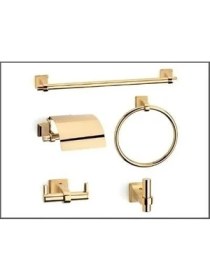 Resim Line İkili Bornoz Askılığı Gold Kaplama 