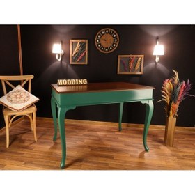 Resim Wooding-Mobilya Wooding 120 Cm Masif Yeşil Ceviz Yemek Masası 