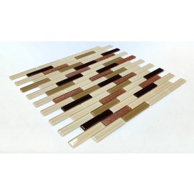 Resim MozaiKristaL Mutfak Tezgah Arası ve İç Dekorasyon İçin Kristal Cam Mozaik. Cam Ölçüleri: 15X73X4 Mm. File Ölçüsü: 30X30 Cm. ( 1 Koli = 11 File Karo = 1 m2 fiyatıdır ) 