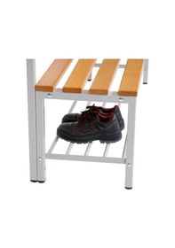 Resim Ayakkabılıklı 4 Ayaklı Çift Taraflı Bank, Kanca Şeritli Bank, 10 Kanca, 100x85x170 Cm, Spor Bankı 