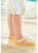 Resim Kiko Kids Fina Günlük Deniz Havuz Plaj Kız Çocuk Sandalet Ayakkabı Bej 