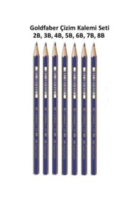 Resim Goldfaber Çizim Kalemi Seti 2b 3b 4b 5b 6b 7b 8b Dereceli Kalem Seti Lüx 