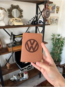 Resim EFE DERİ Volksvagen taba köşelikli Deri Dikişli Araç Ruhsat Kılıfı Kabı Oto Ruhsatlık Araba Ruhsat Koruyucu 