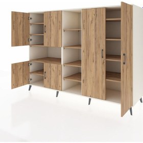 Resim Kronos Dolap 13 Raflı 6 Kapaklı 220x59x163 Aytaşı-çam Aytaşı-çam 