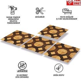 Resim Tink Kendinden Yapışkanlı Ahşap 008 Desenli Pvc Karo 30x30 Cm 